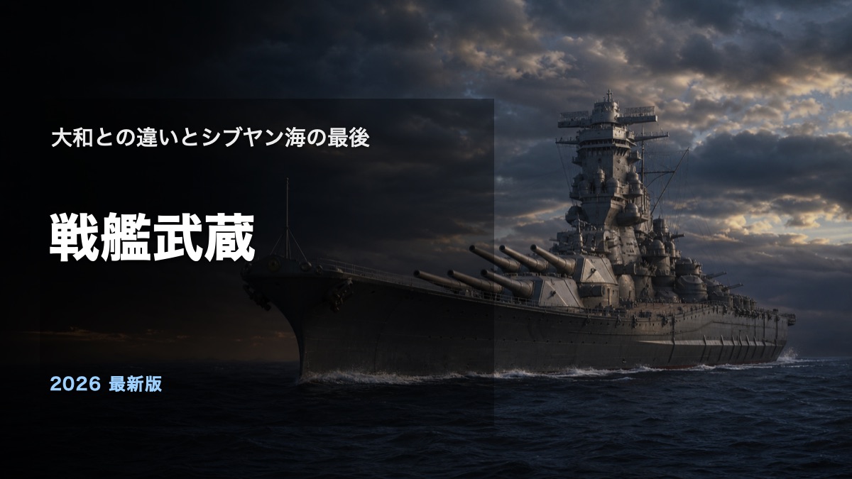 戦艦武蔵と大和との違い、シブヤン海の最後を解説するアイキャッチ画像