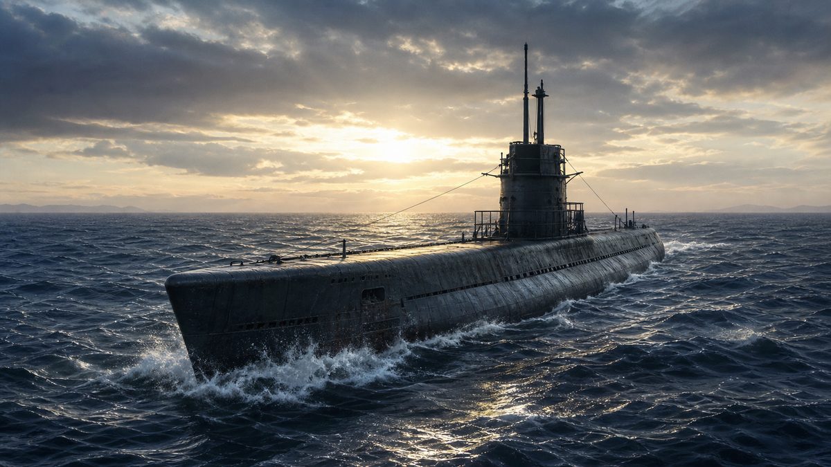 外洋を行動する伊号潜水艦のイメージ