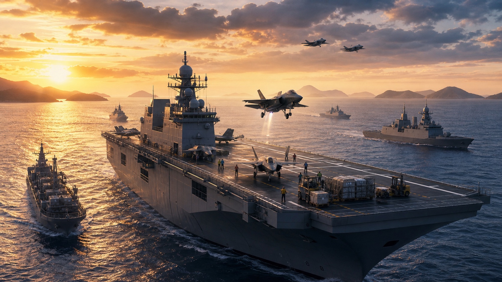 いずも型が担う将来の海上航空戦力イメージ