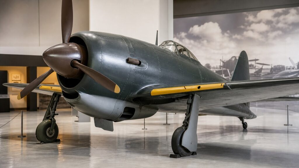 雷電J2M局地戦闘機の展示イメージ