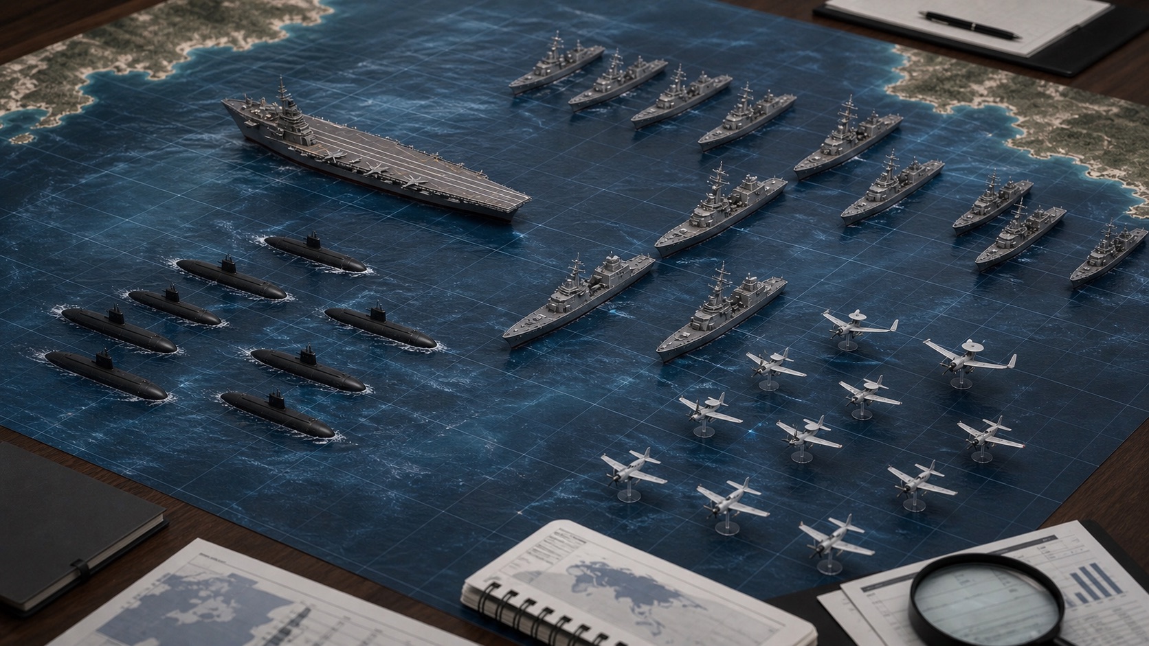 日中の海上戦力比較イメージ