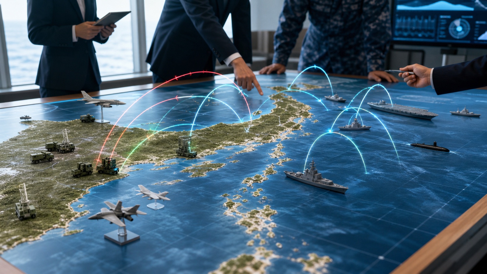 日本の防衛費増額と島しょ防衛を示すイメージ