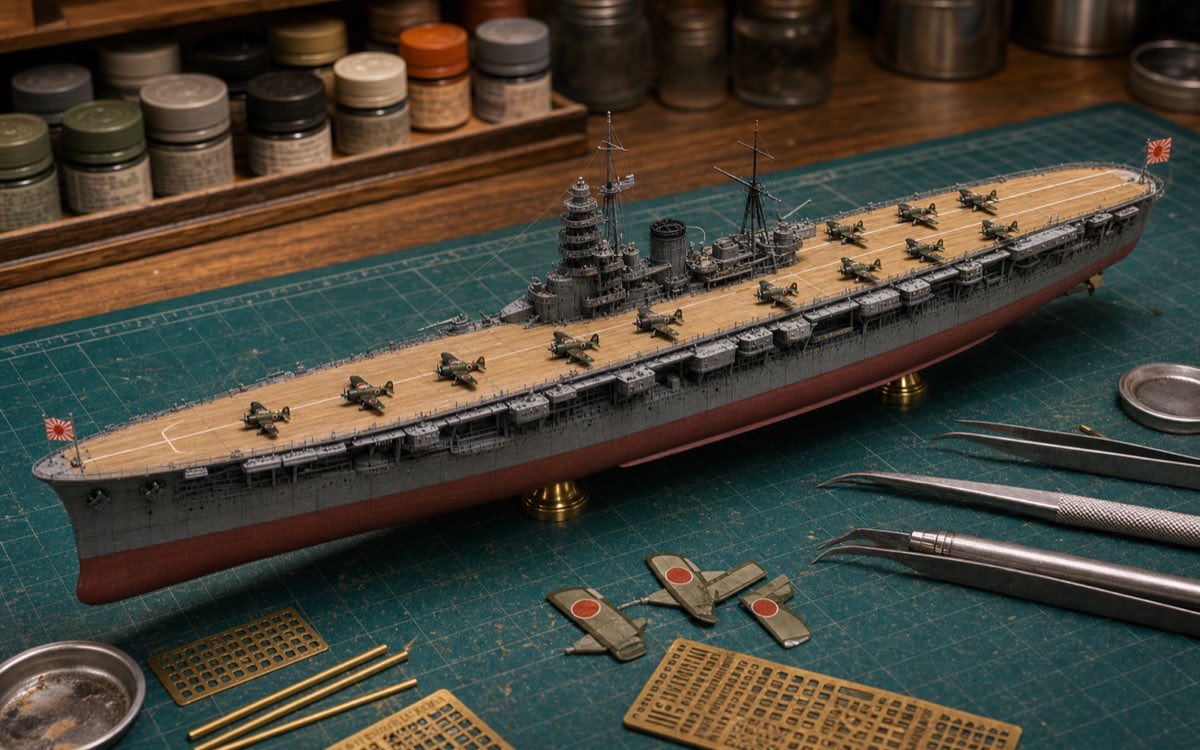 空母加賀のプラモデル制作イメージ