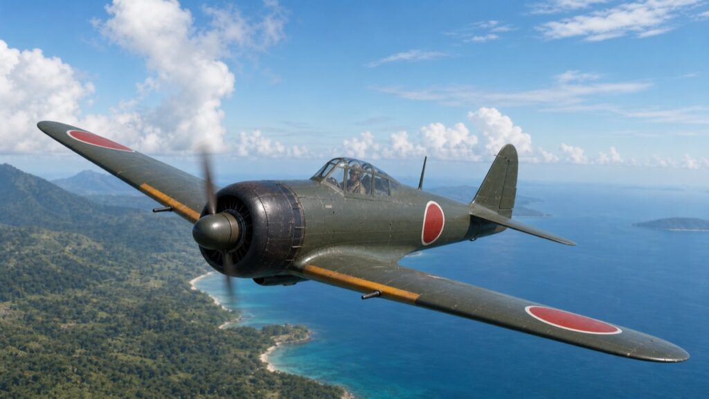 一式戦闘機 隼（Ki-43）の飛行イメージ