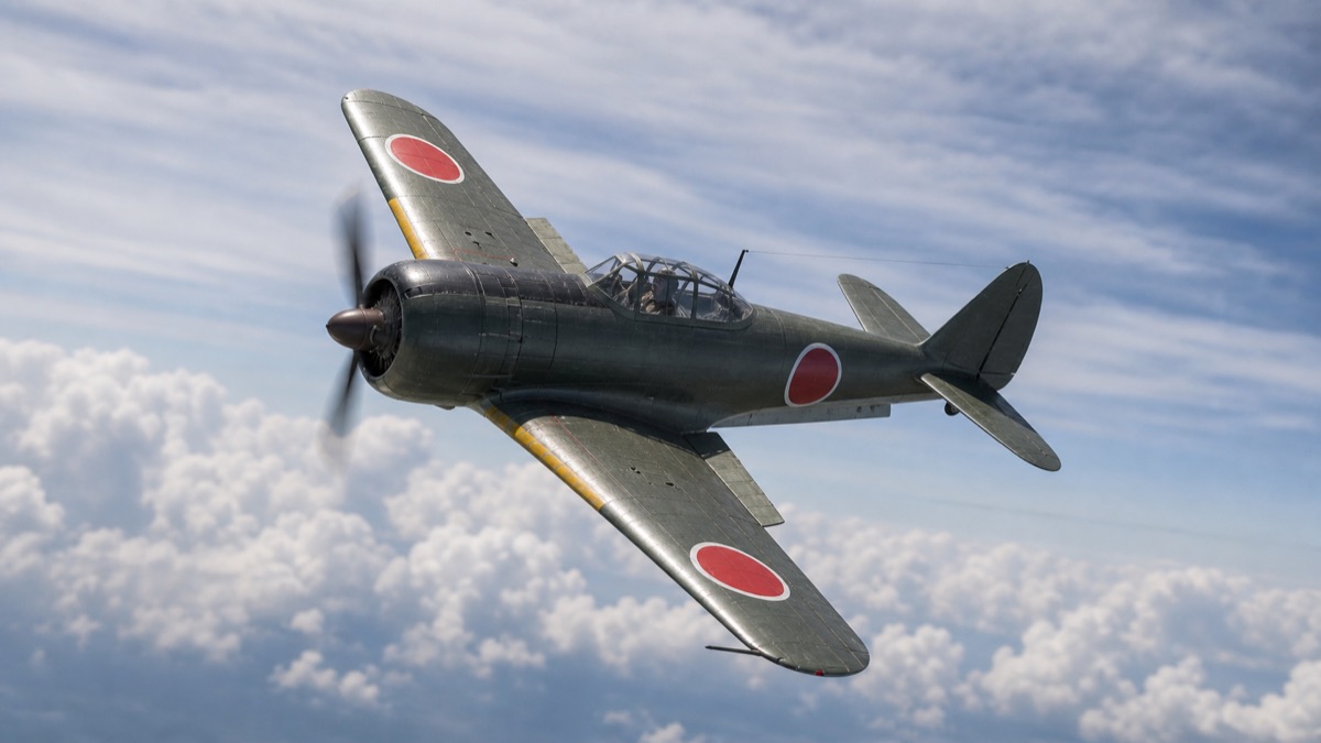 戦闘フラップで旋回する隼のイメージ