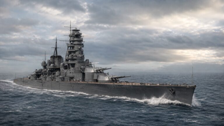 高速航行する戦艦金剛のイメージ