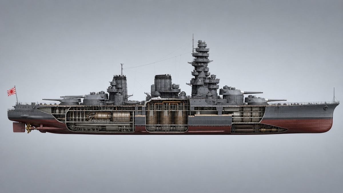 戦艦金剛の近代化改装と機関配置のイメージ