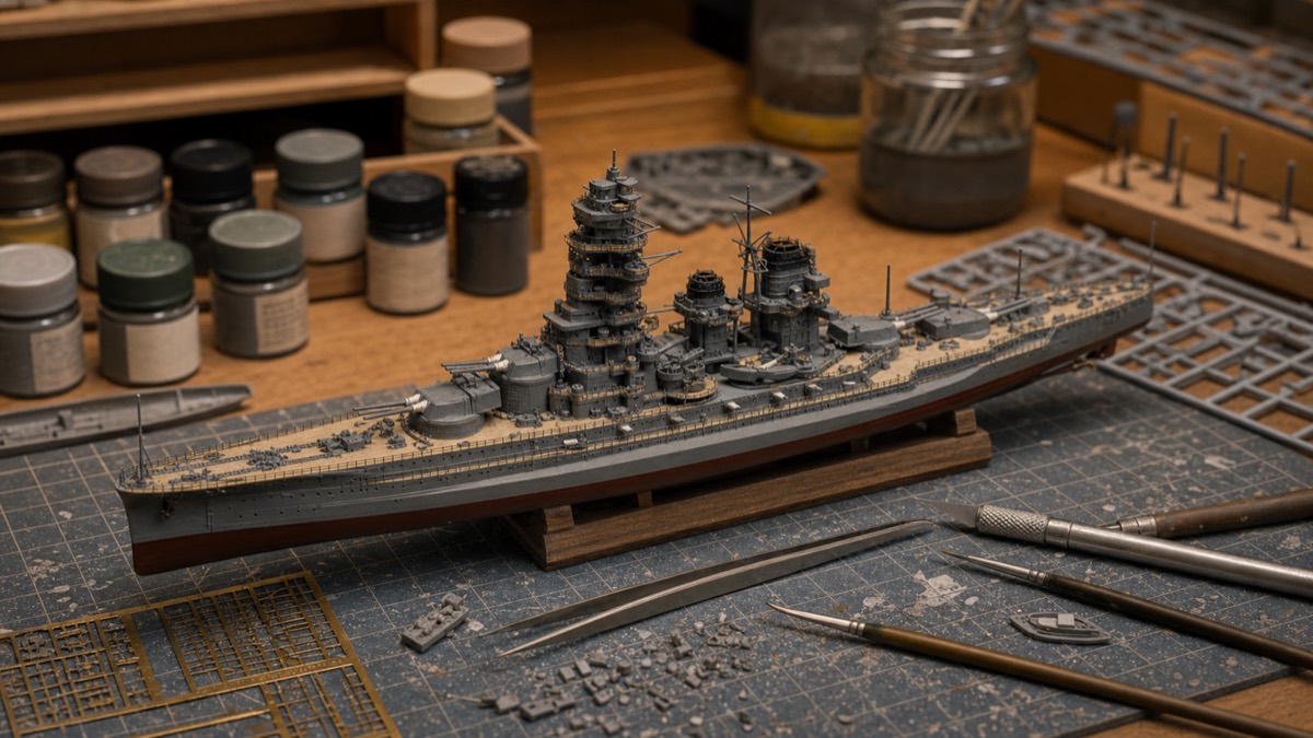 戦艦金剛のプラモデル制作イメージ