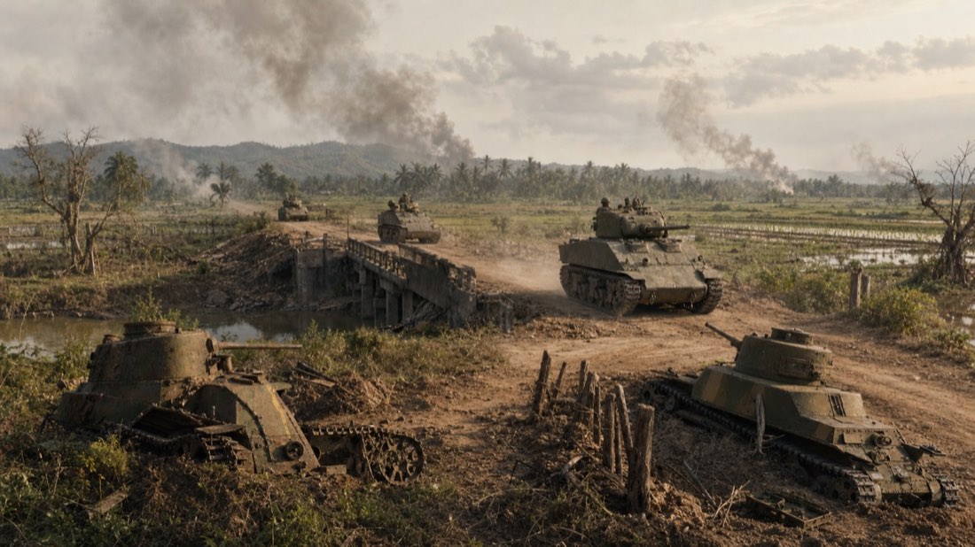 ルソン島サンマヌエル周辺の戦車戦イメージ