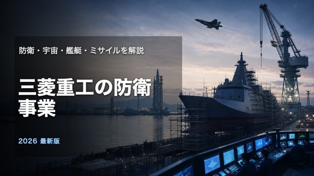 三菱重工の防衛事業を防衛宇宙艦艇ミサイルの視点で解説するアイキャッチ画像