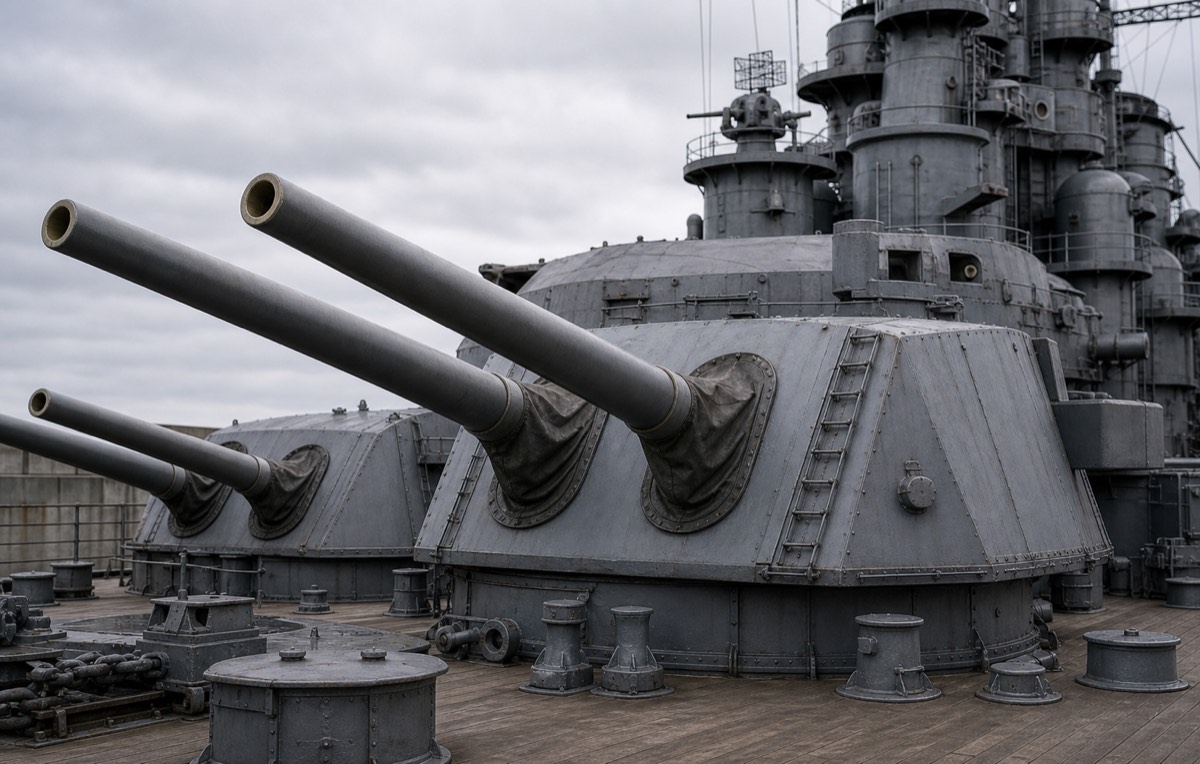戦艦長門の41cm主砲イメージ