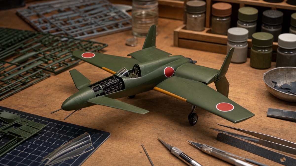 震電プラモデル制作の作業机イメージ