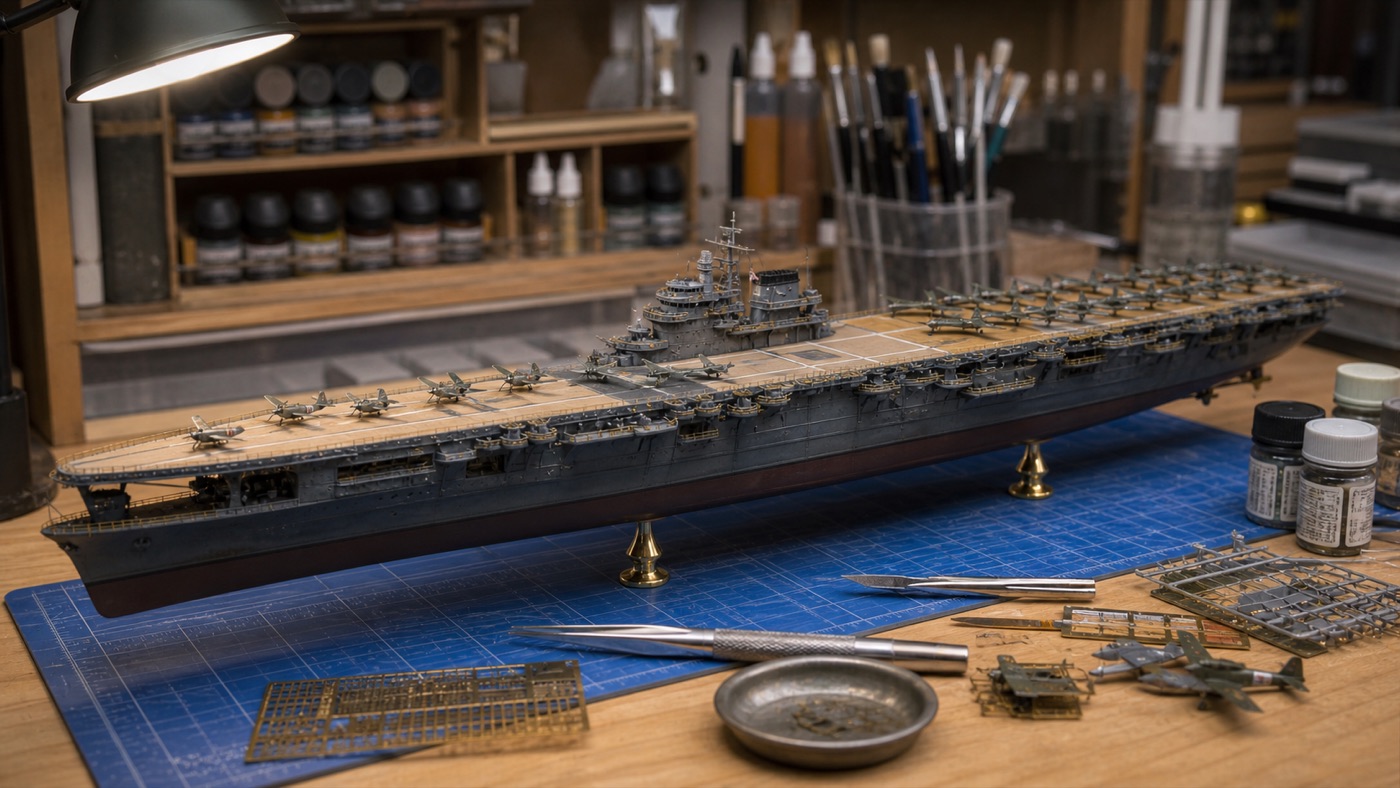 空母翔鶴のプラモデル製作イメージ