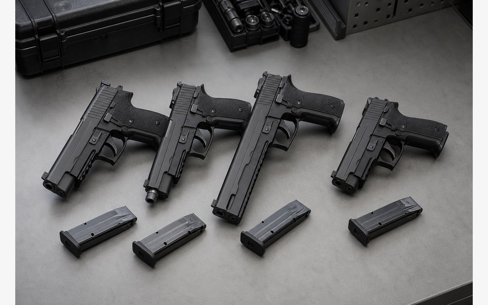 SIG P226派生型ファミリーの比較イメージ