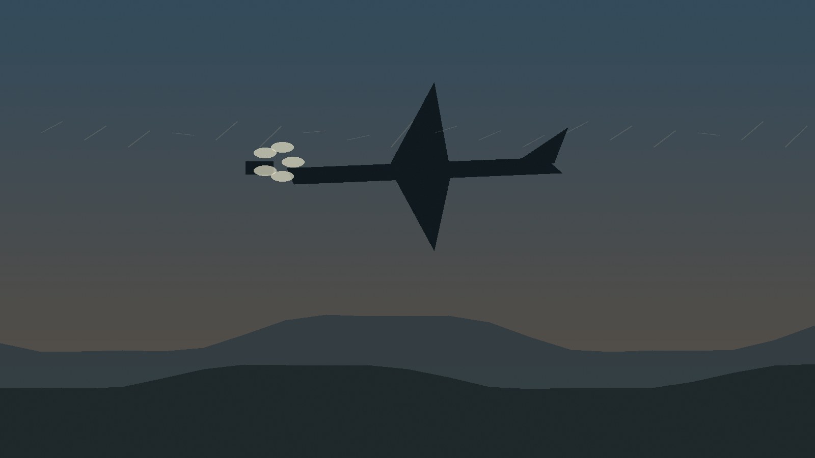 スターリングラード上空を飛ぶ白い百合の戦闘機のイメージ