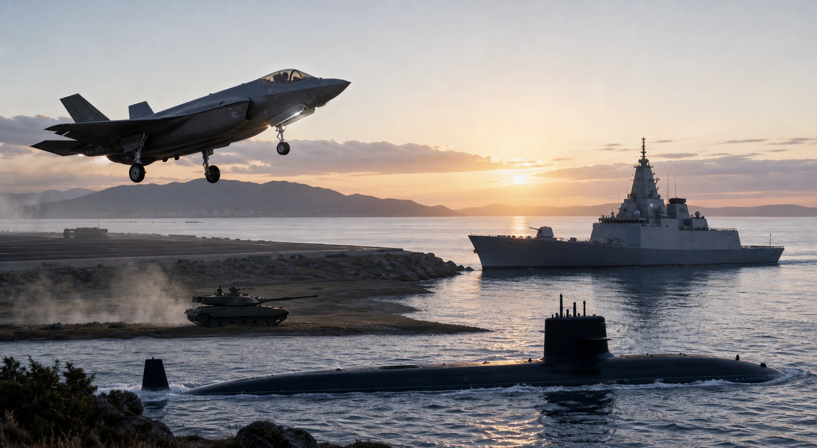 日本の防衛力と自衛隊の質を示すイメージ