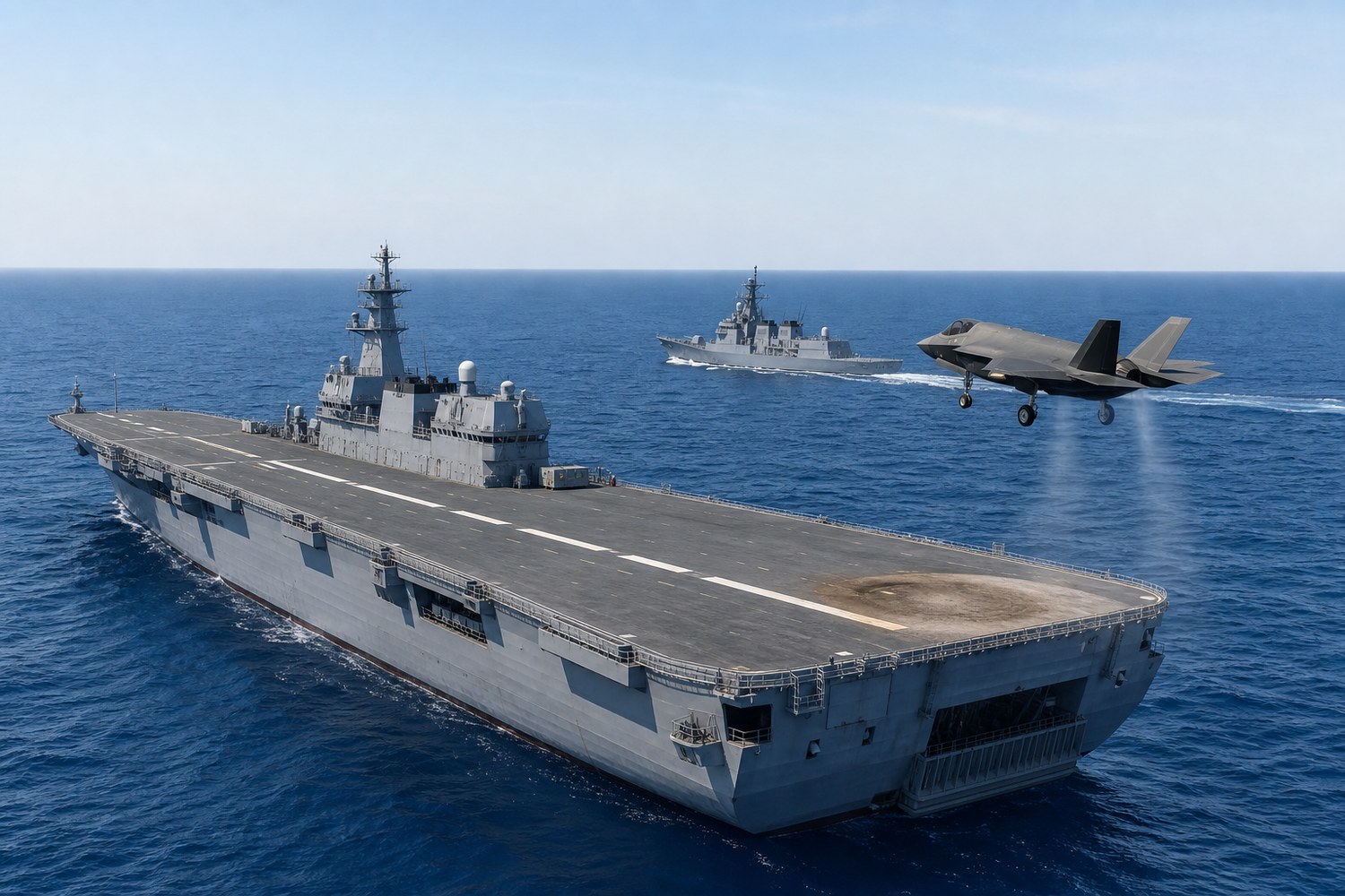 いずも型護衛艦とF-35B運用イメージ
