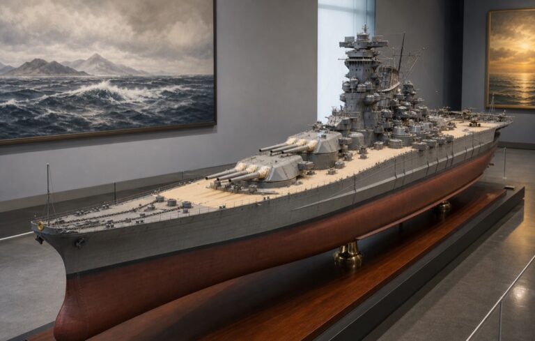 戦艦大和の大型模型展示イメージ
