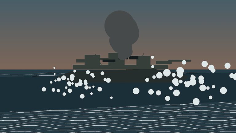 駆逐艦雪風のアイキャッチ・荒波を行く陽炎型