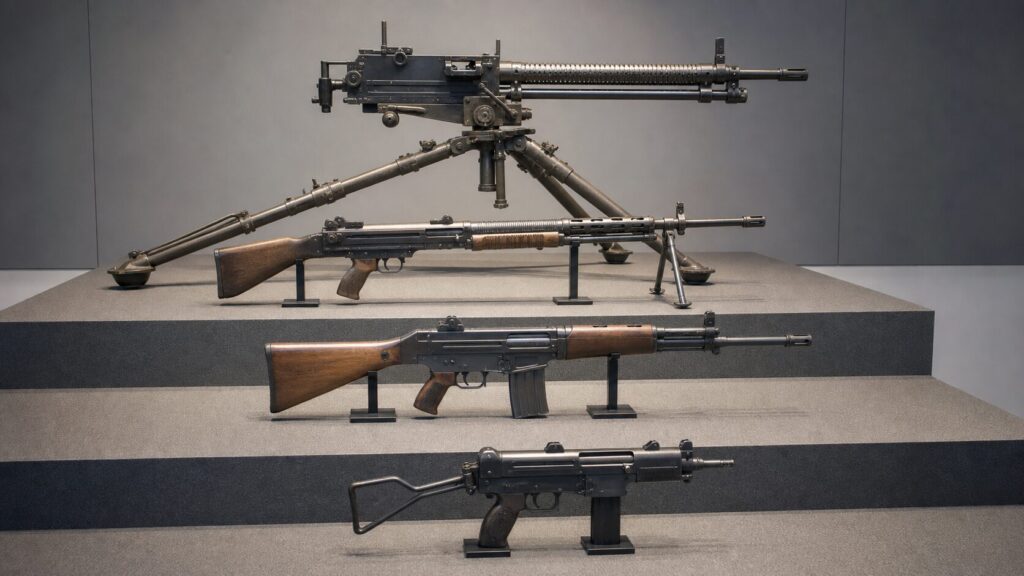 機関銃・軽機関銃・自動小銃・短機関銃の規模と役割