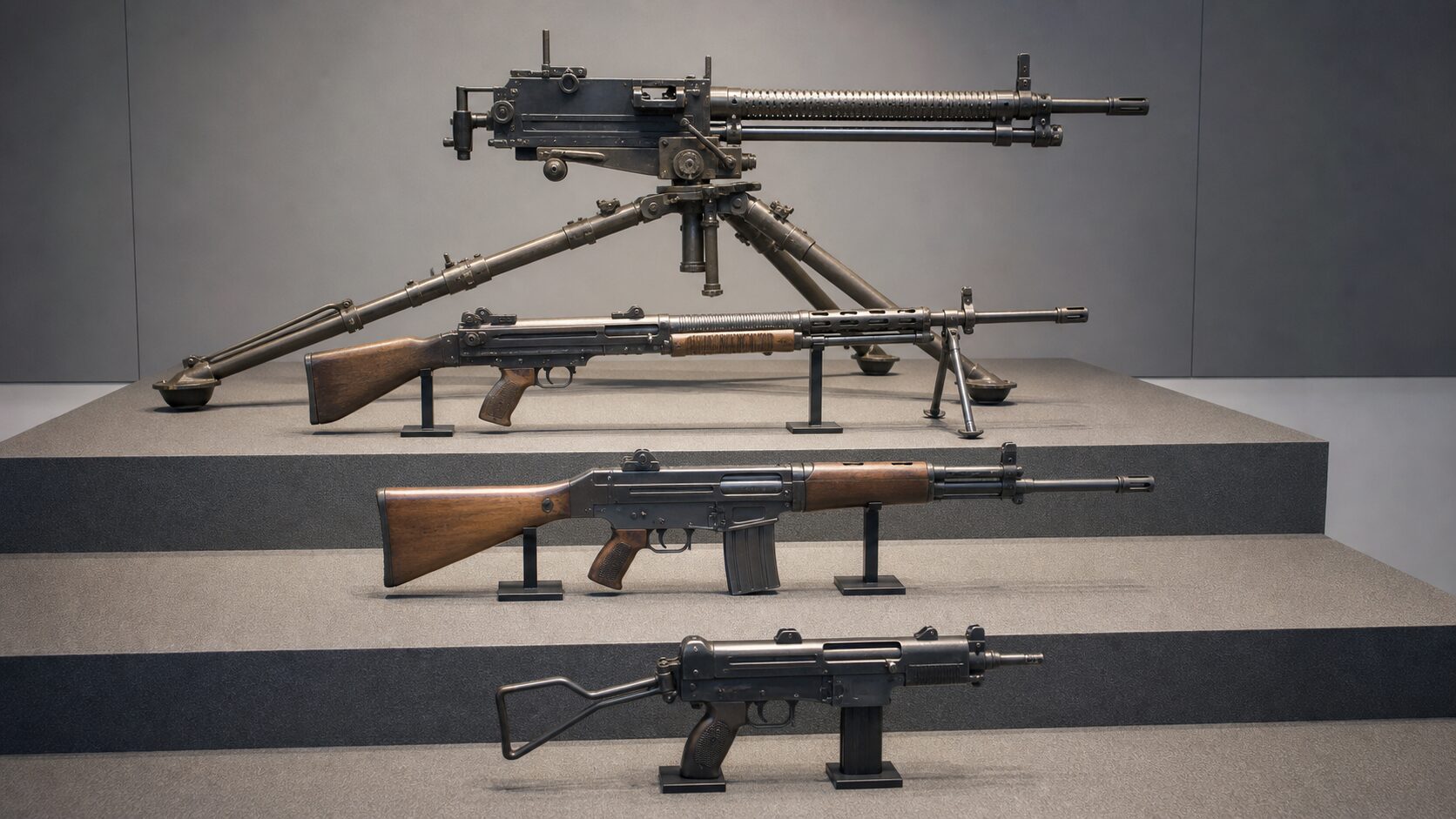 機関銃・軽機関銃・自動小銃・短機関銃の規模と役割