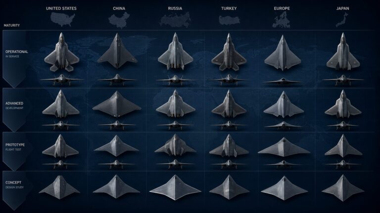 世界各国のステルス機と開発成熟度