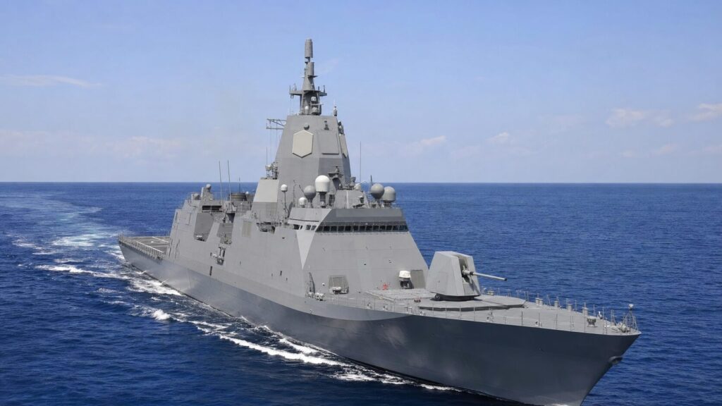 航行するまや型護衛艦