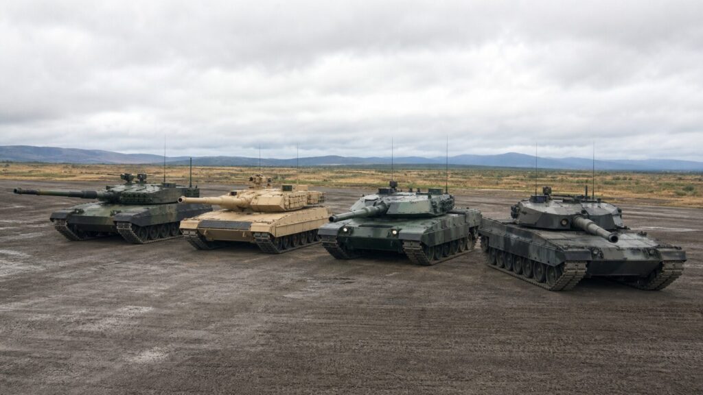 各国で運用される現代主力戦車の車体と砲塔形状