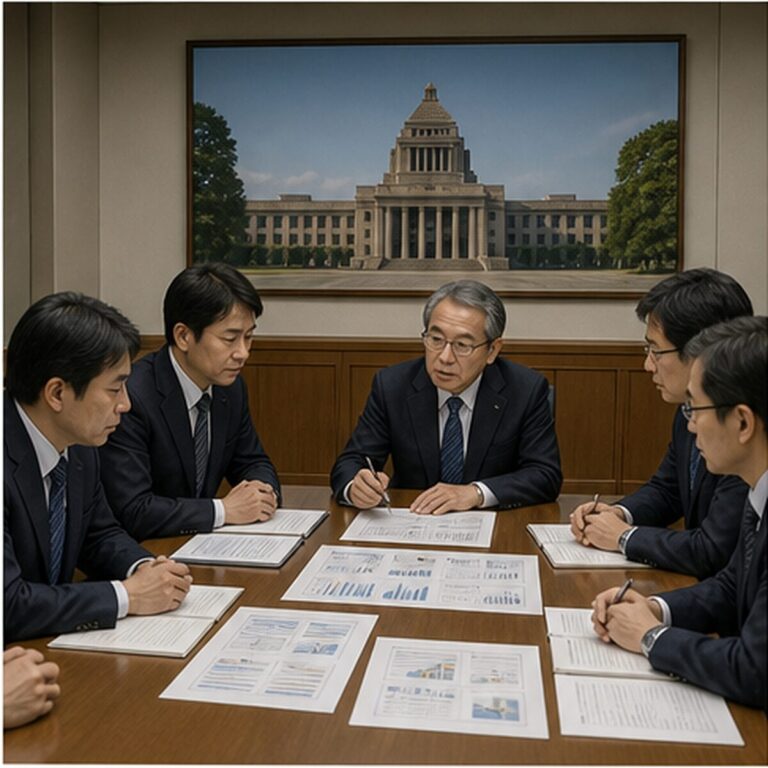 防衛装備移転の政策枠組みを検討する政府と産業の担当者