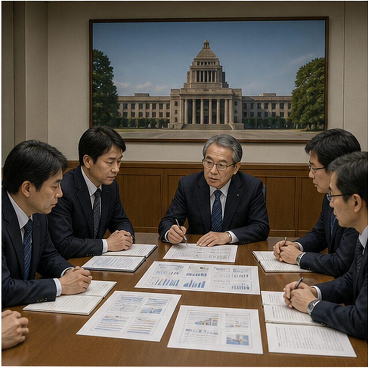 防衛装備移転の政策枠組みを検討する政府と産業の担当者