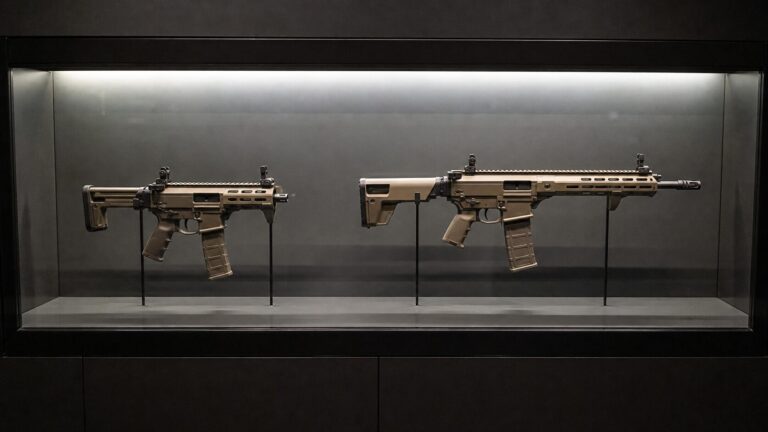 FN SCAR-LとSCAR-Hの展示比較