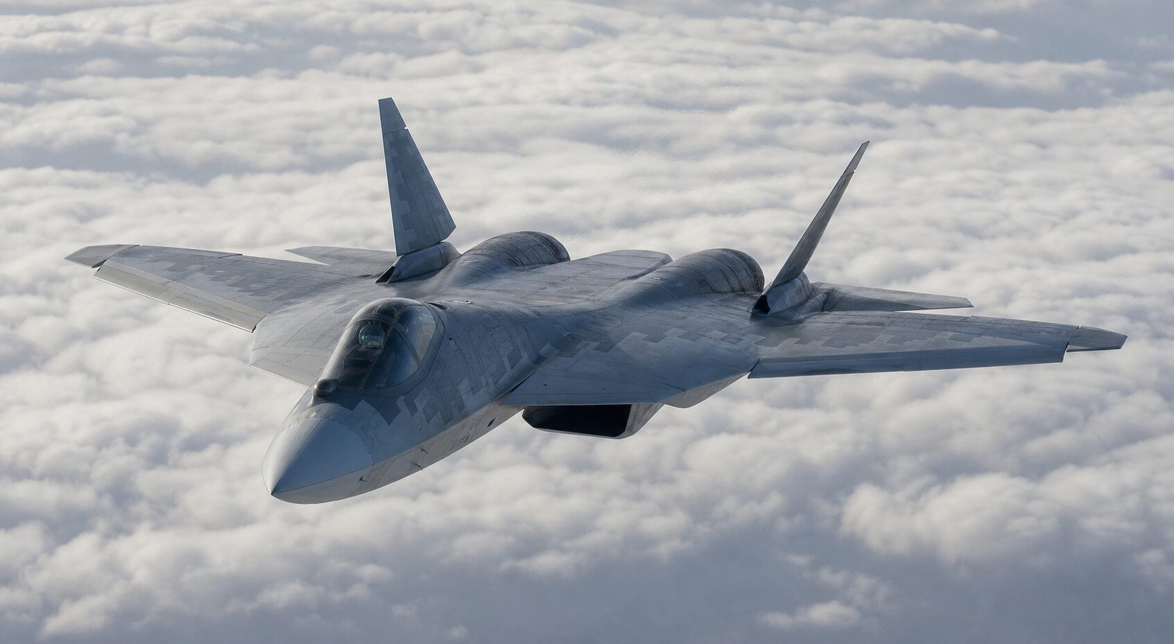 雲上を飛行するSu-57