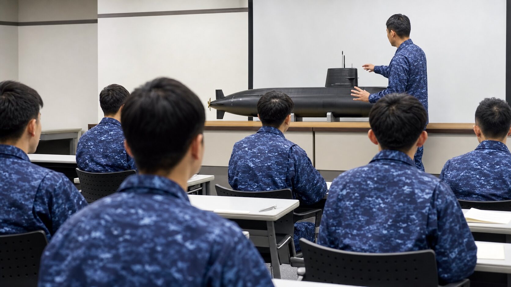 潜水艦乗員に必要な基礎知識を学ぶ教育課程