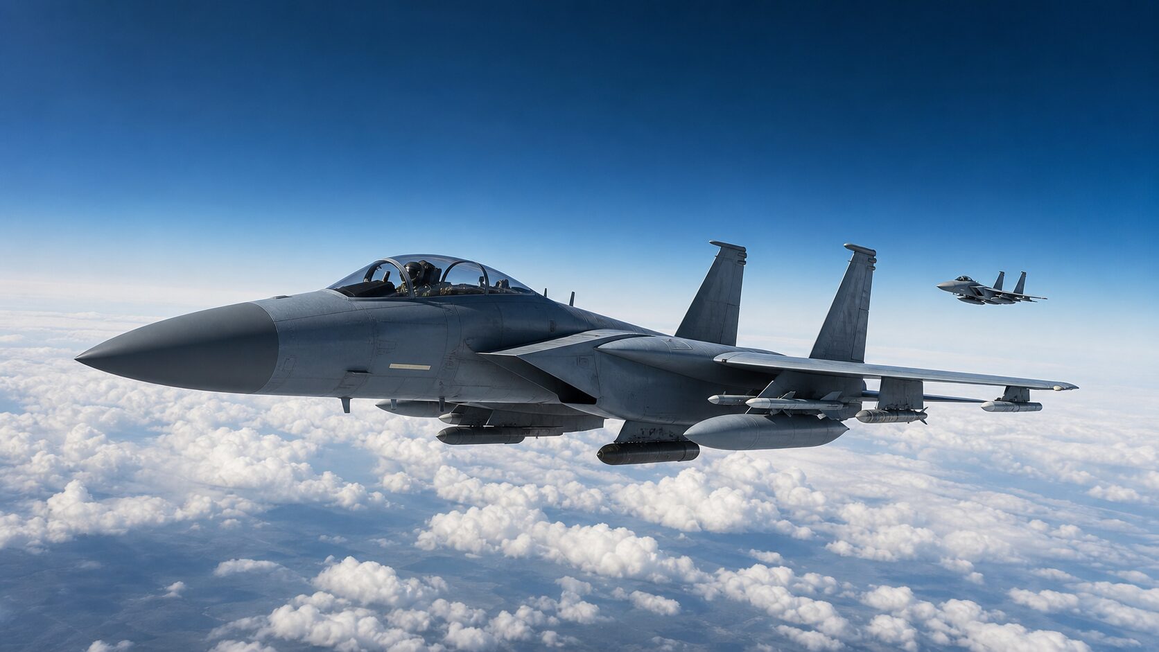 高高度で空域支配任務に就く制空戦闘機
