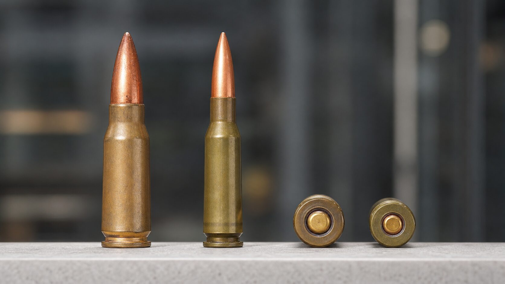 7.62×39mm系と5.45×39mm系の教材用実包
