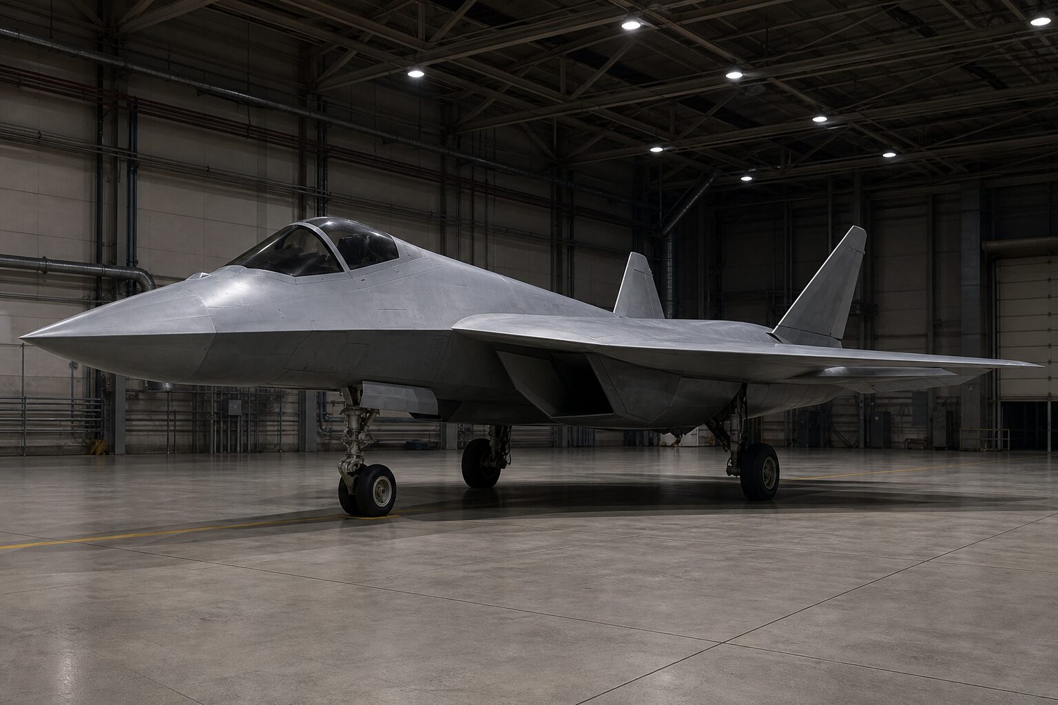 格納庫内のSu-57