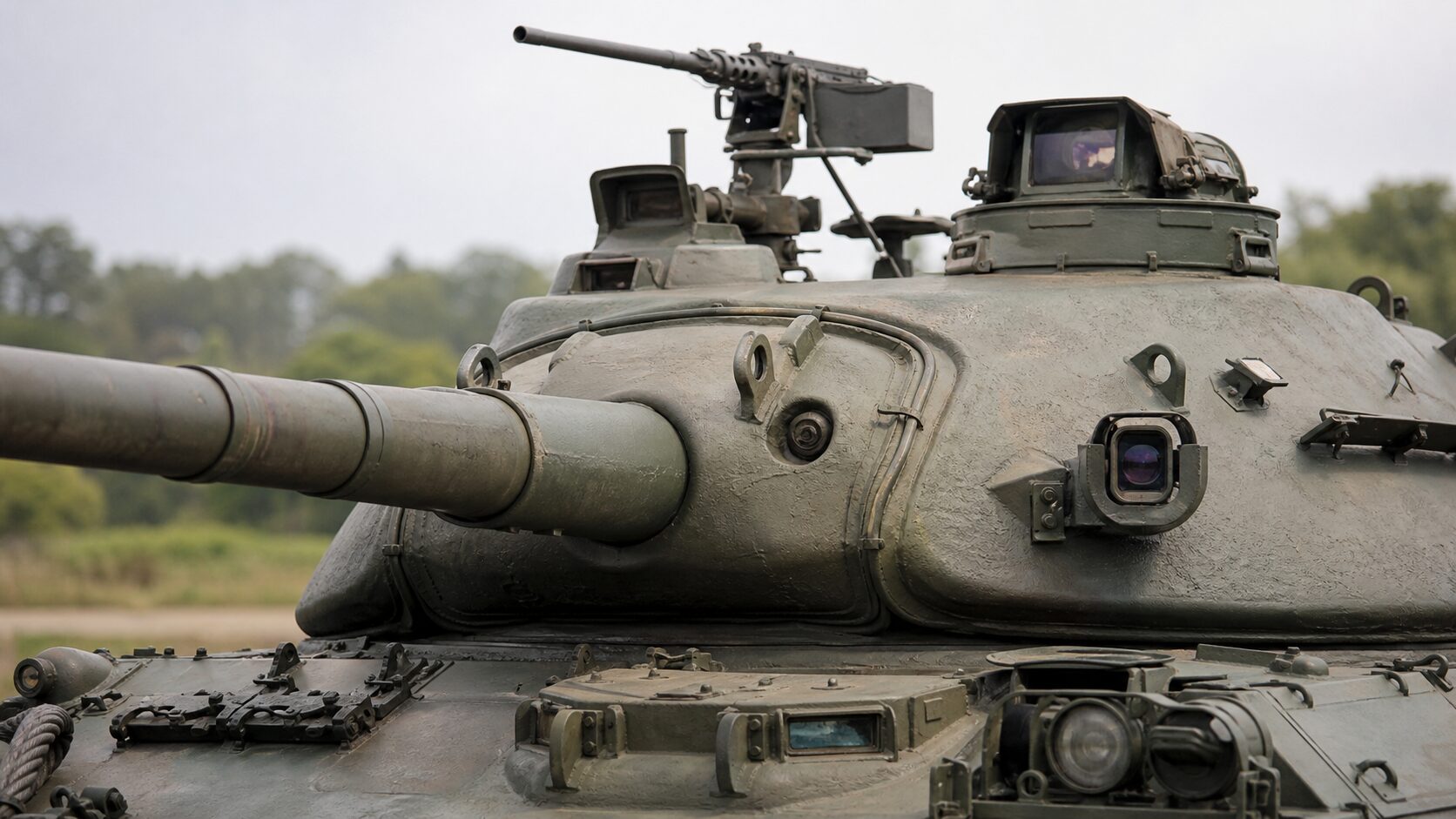 74式戦車の砲塔と105mm主砲