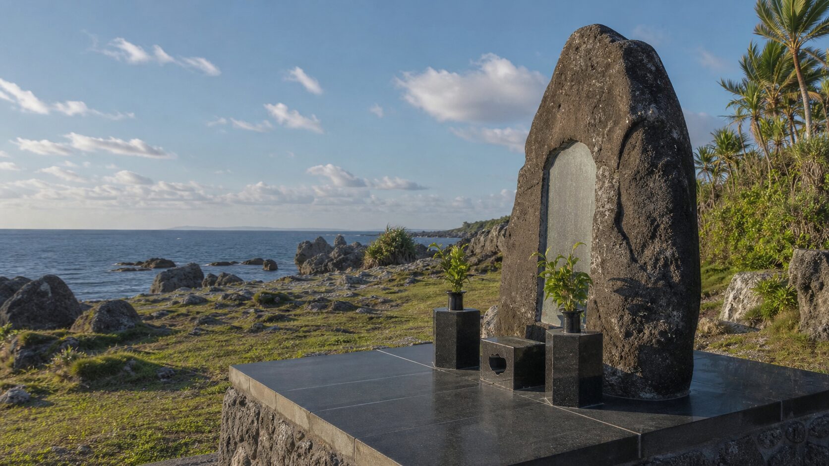 戦没者を悼むペリリュー島の慰霊地