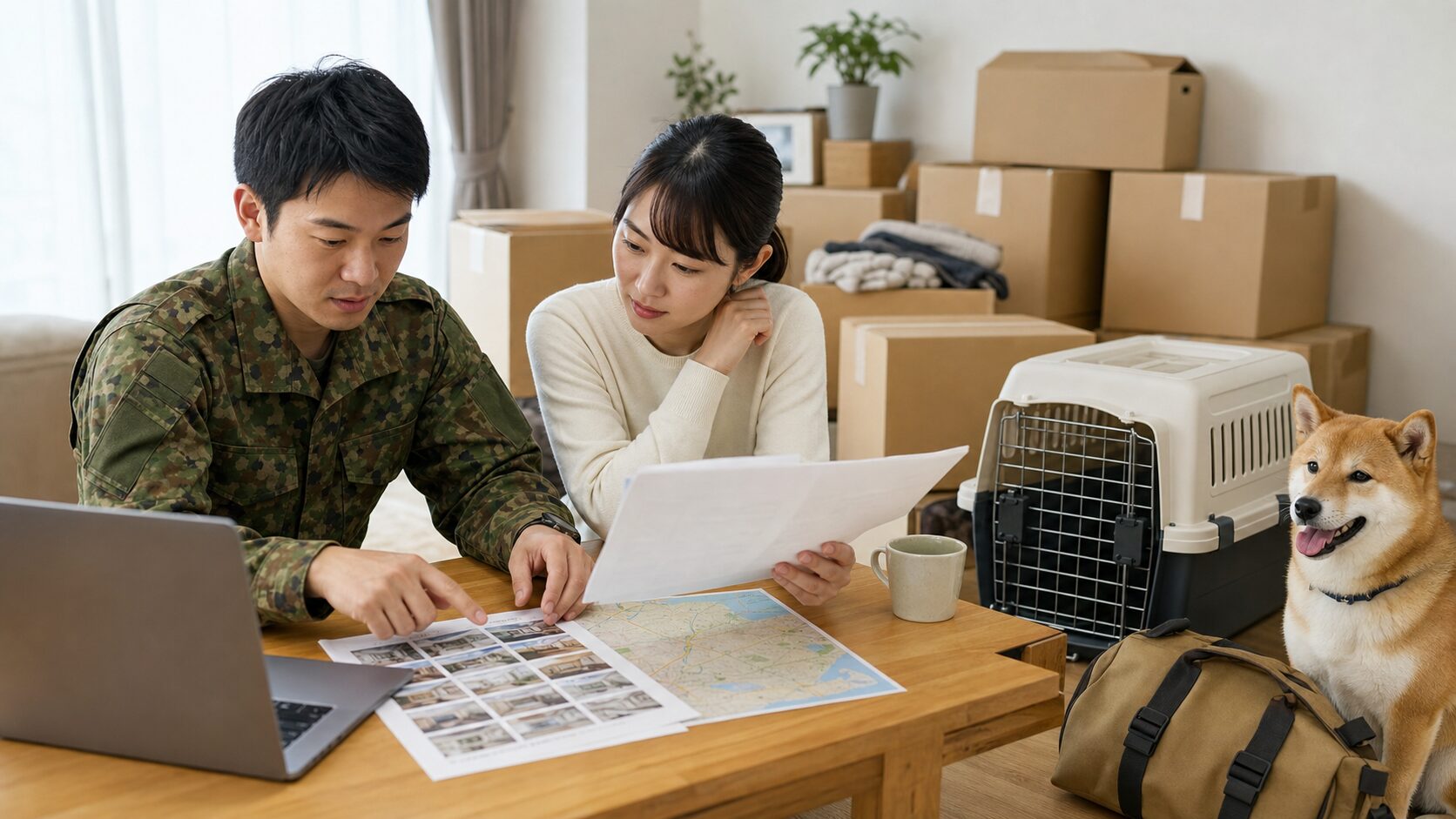 転勤前に進める官舎確認とペット可物件探し