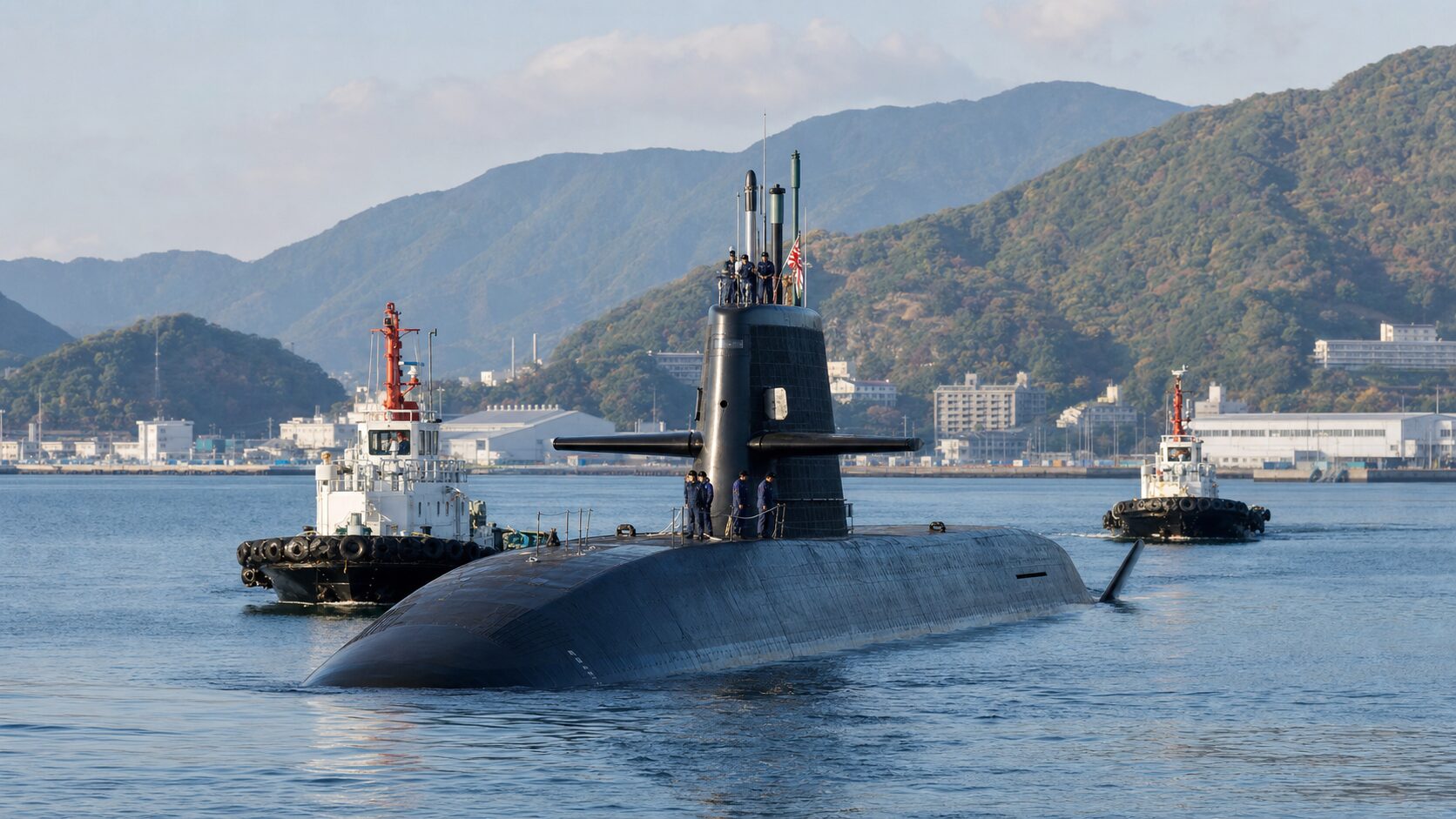 日本近海を静かに航行する通常動力潜水艦