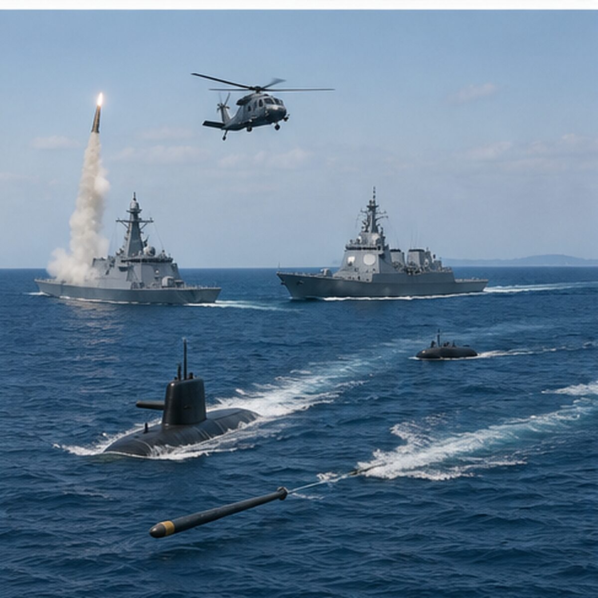 対空・対潜・対艦の複合任務を行う駆逐艦部隊