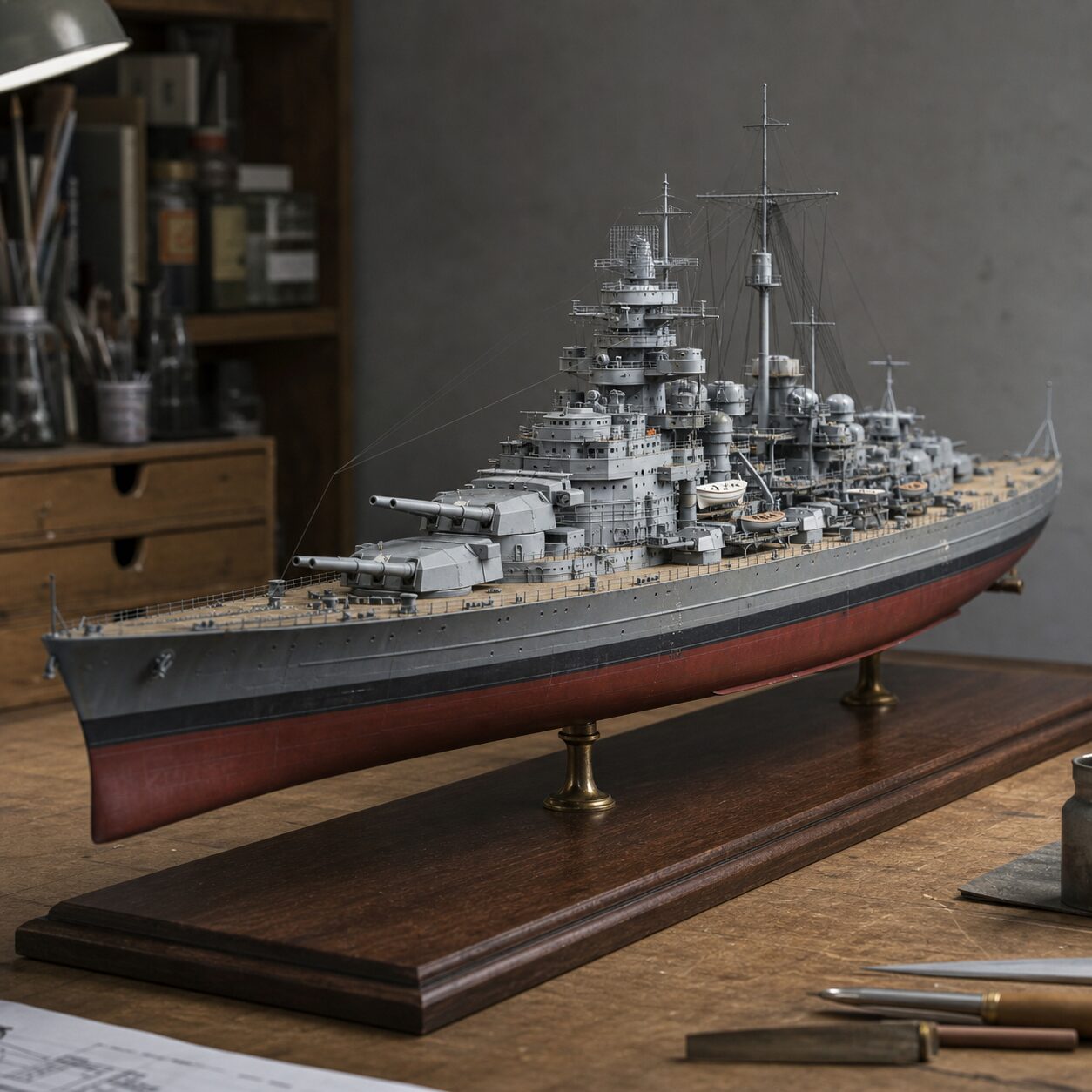 ビスマルクの艦艇模型
