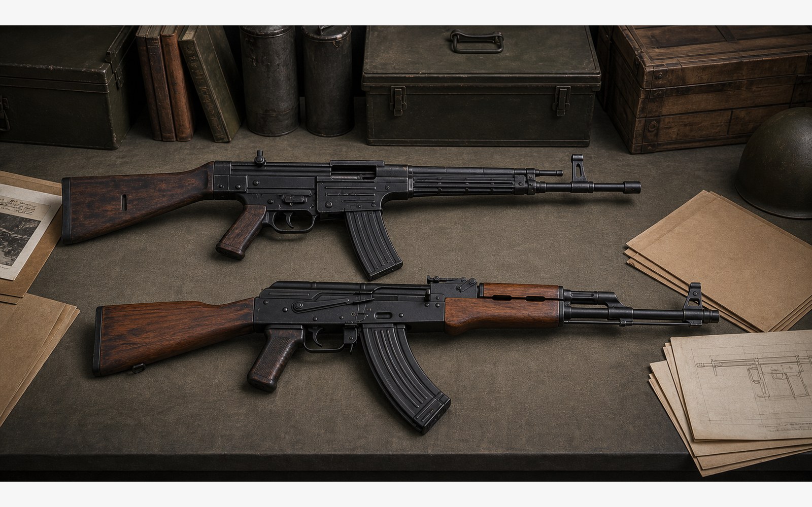 StG44からAK-47へ続く突撃銃の系譜イメージ
