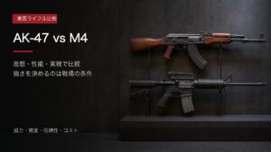 AKM系ライフルとM4カービンを比較する記事アイキャッチ