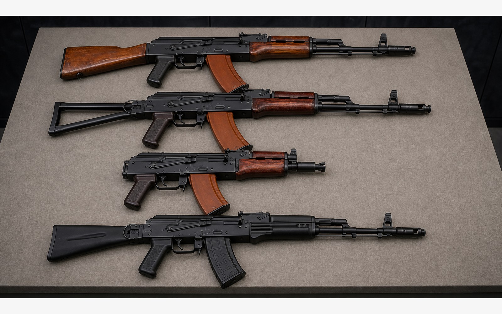 AK-74派生型ファミリーの比較イメージ