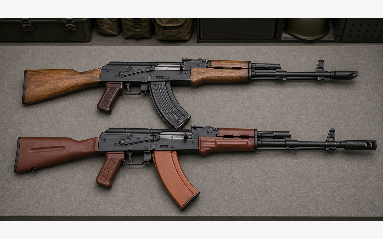 AKMとAK-74の外観比較イメージ