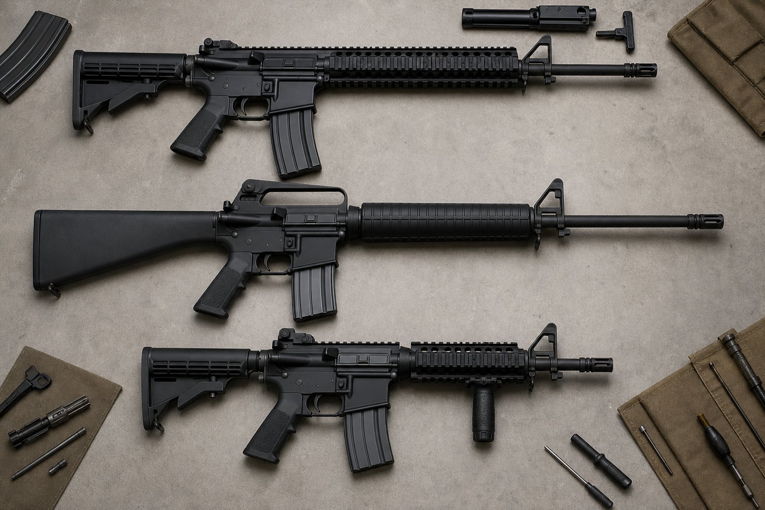 AR-15・M16・M4ファミリーの関係