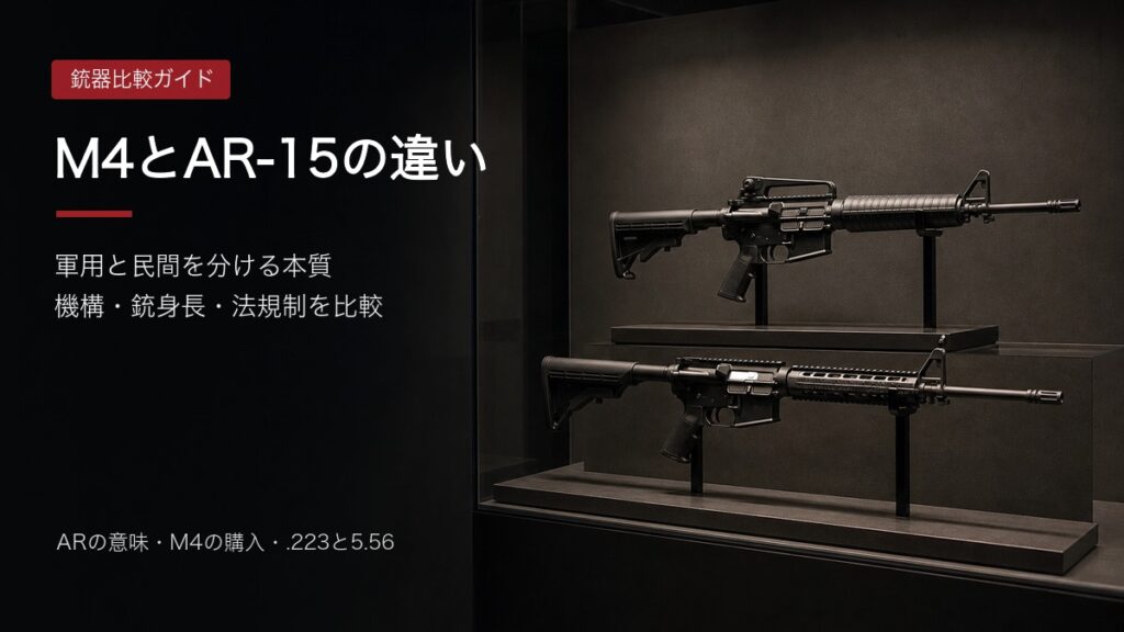 M4カービンとAR-15系民間ライフルを比較する記事アイキャッチ