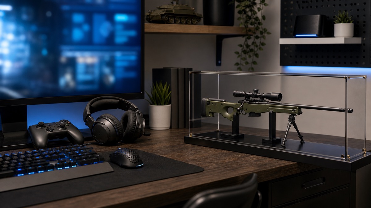 AWM/L96系のゲーム文化での人気をイメージした趣味部屋