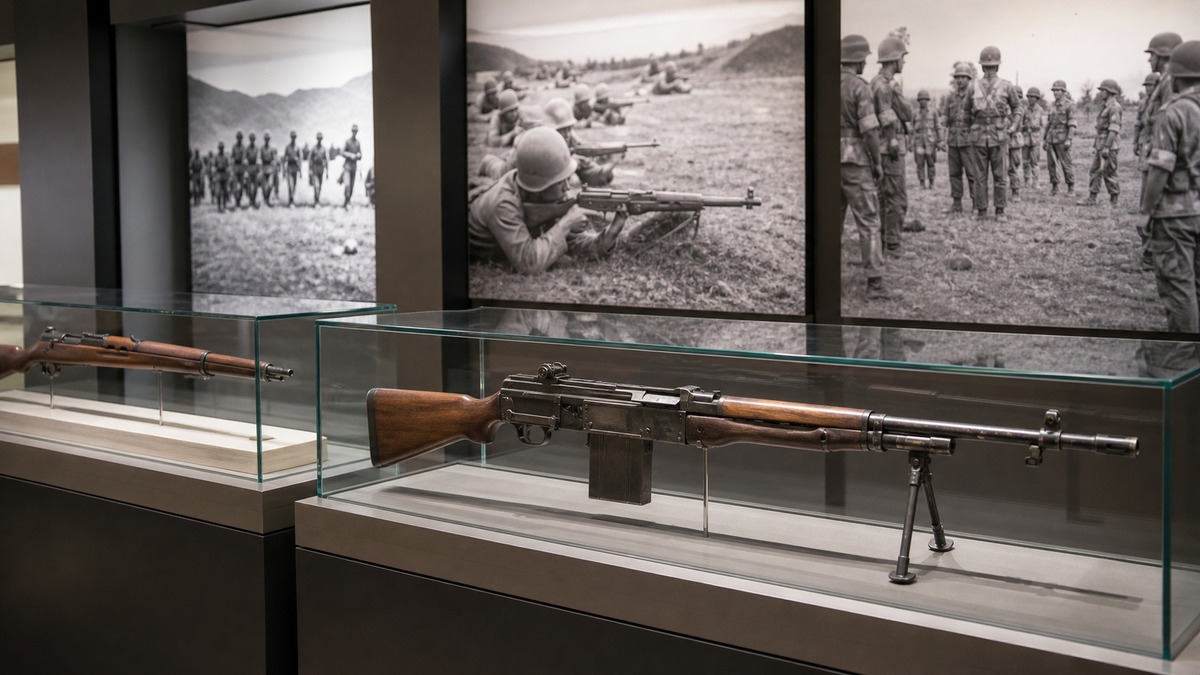 戦後日本へ供与されたBARを表す展示